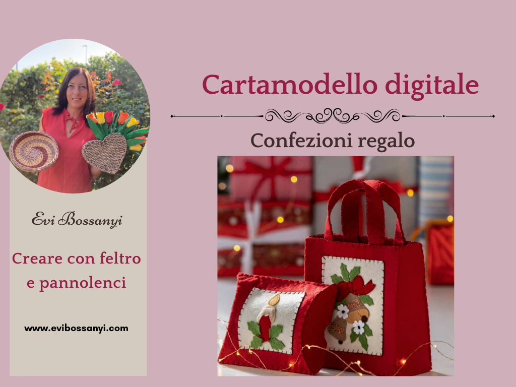 Confezioni in feltro e pannolenci per regali natalizi