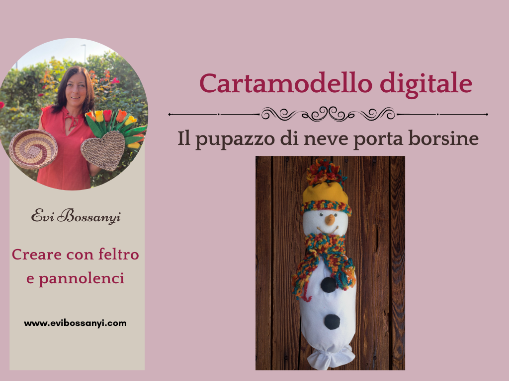 Pupazzo di neve porta borsine