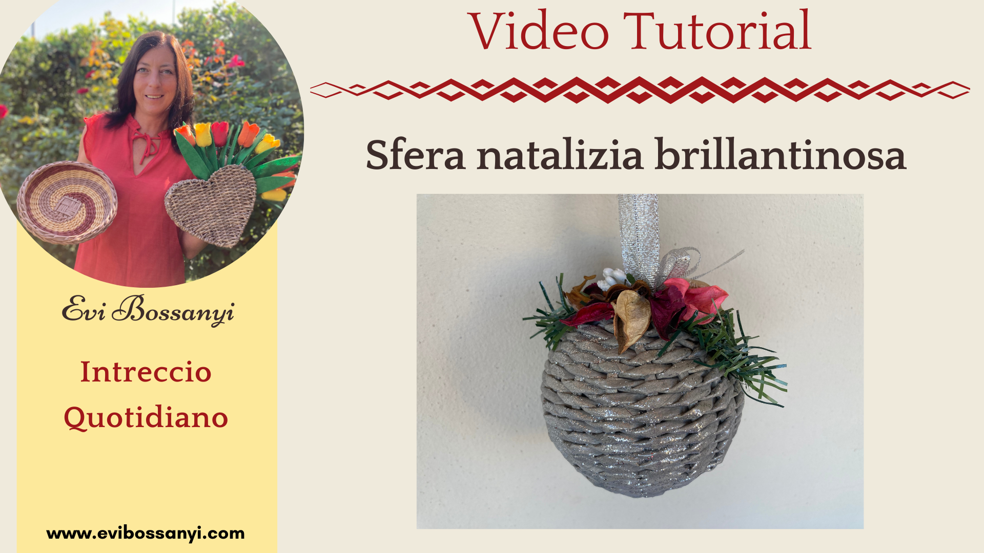 Sfera natalizia brillantinosa