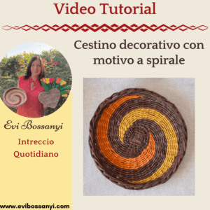 Cestino decorativo con motivo a spirale