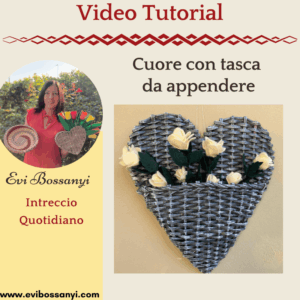 Cuore con tasca da appendere