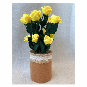 Kit materiale con istruzioni Rosellina gialla