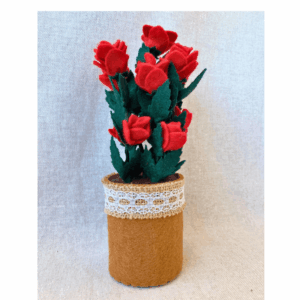 Kit materiale con istruzioni Rosellina rossa