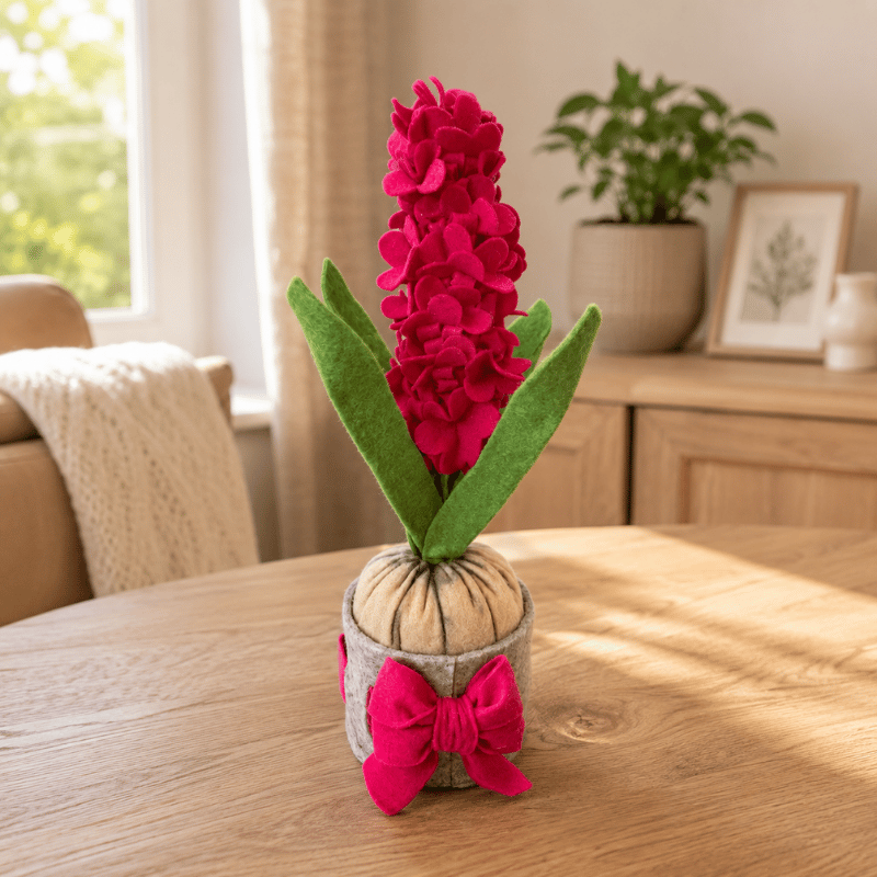 Kit materiale con istruzioni Giacinto fuxia