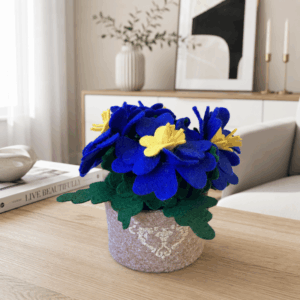 Kit materiale con istruzioni Primule blu